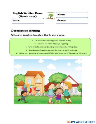 GROUP1 - 6-Darres -Descriptive Writing Exam