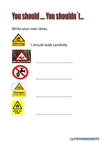Warning signs