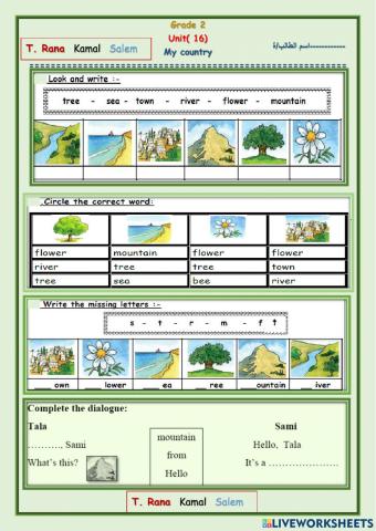 Grade2 unit 16 My country