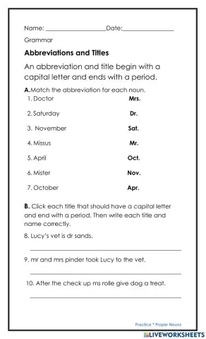 Abbreviations and Titles