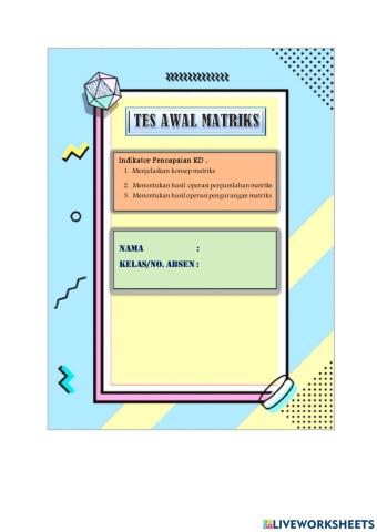 Tes Awal Matriks X RPL 1