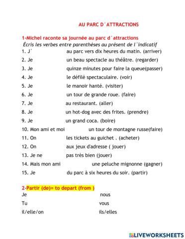 Une visite au parc d-attractions