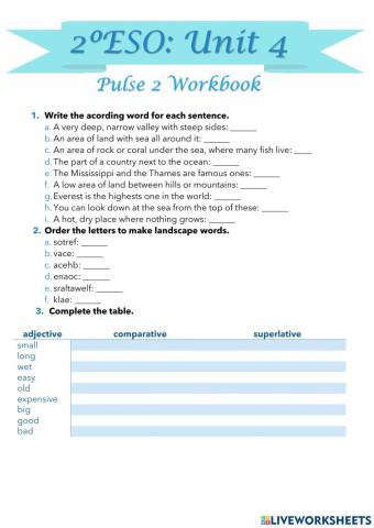 2ºESO unit 4 (pulse workbook)