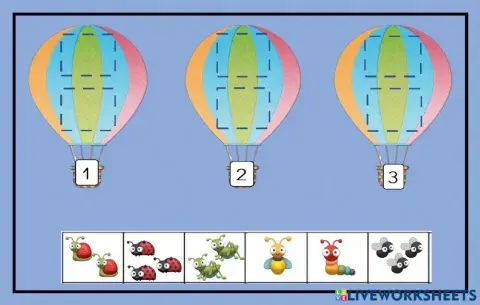 Relación numero - cantidad hasta 6