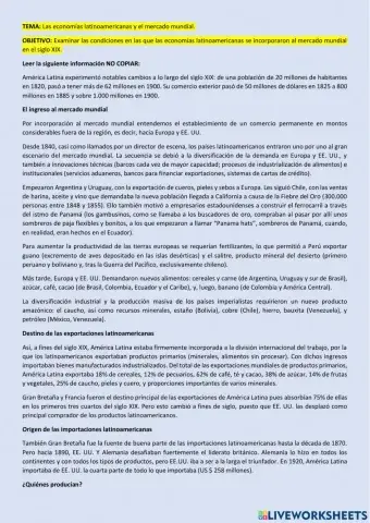 Ingreso al mercado mundial