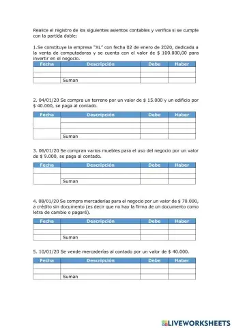 Refuerzo de Asientos Básicos Contables