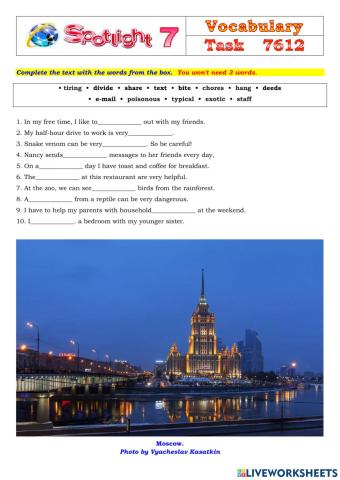 Spotlight 7 Task 7612