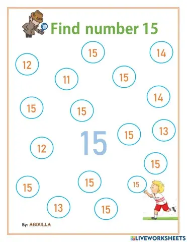 Find number 15