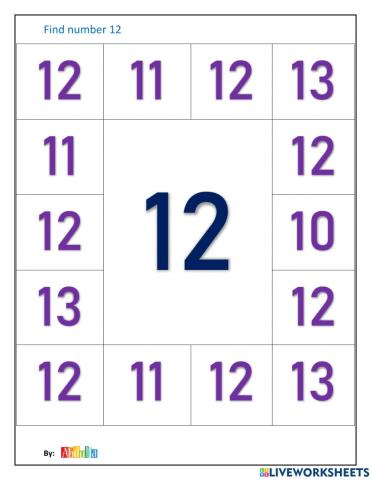 Find number 12