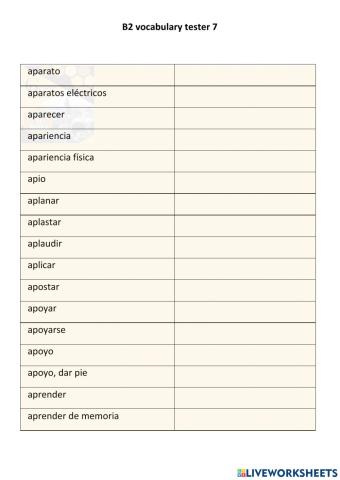 Vocabulario b2 -  7