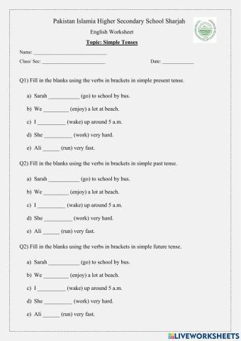 Simple Tenses 1 (Review)