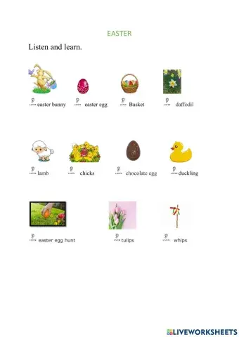 Easter vocabulary