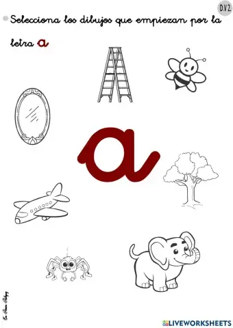 Discriminación auditiva de letras.