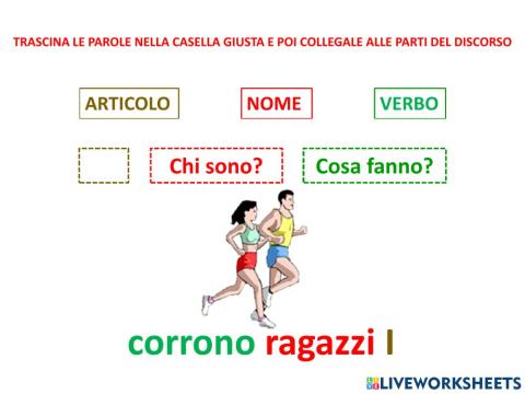 Riordina le parole