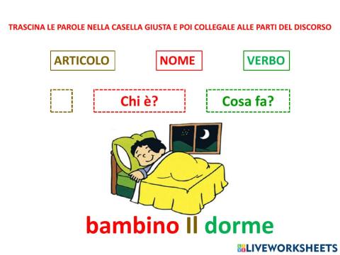 Riordina le parole