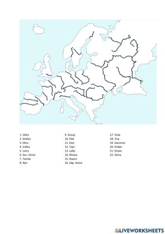 Evropa - řeky 2