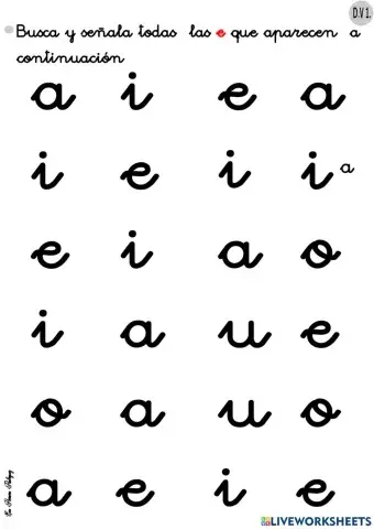 Discriminación visual de letras