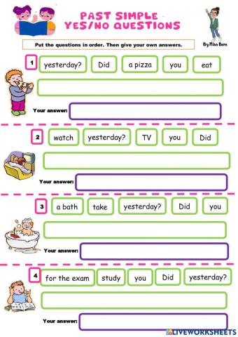 Past simple yes-no questions