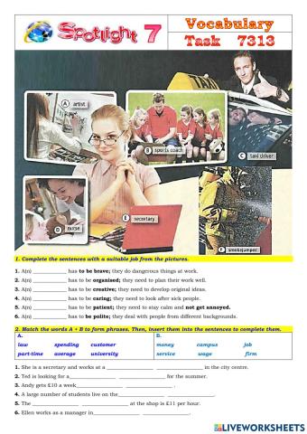 Spotlight 7 Task 7313