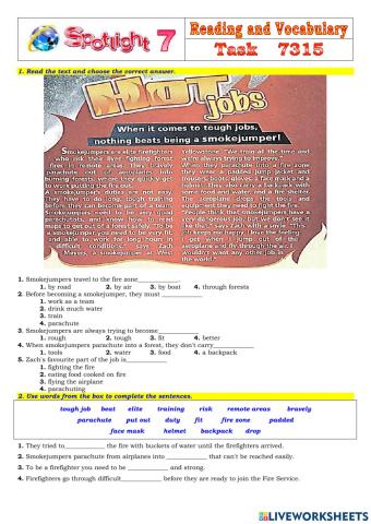 Spotlight 7 Task 7315