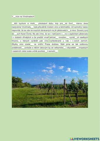 Diktát: Vinice na Vinohradech