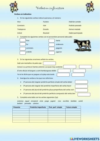 Verbos en indicativo 1