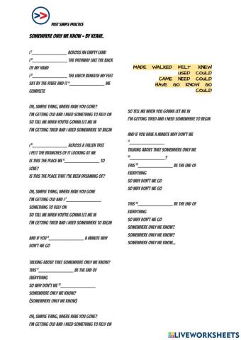 Somewhere only we know