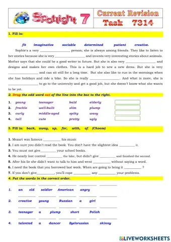 Spotlight 7 Task 7314