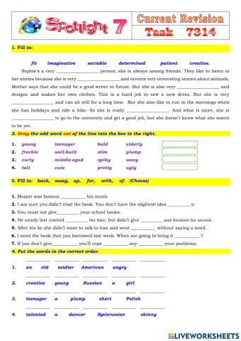 Spotlight 7 Task 7314