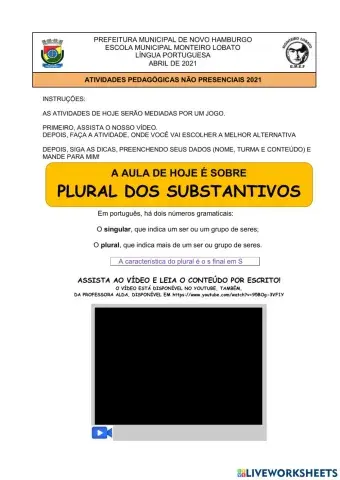 Plural dos substantivos