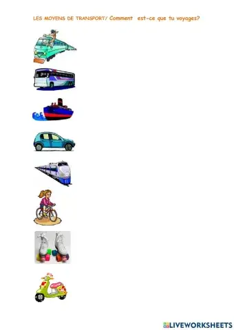 Les moyens de transport