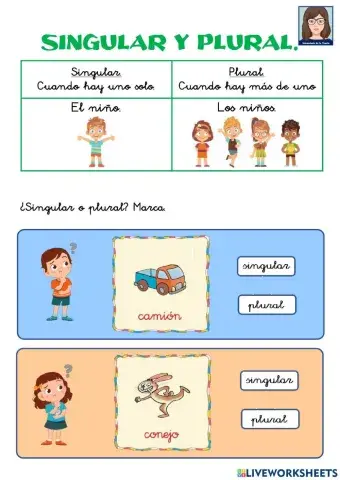 LENGUA 1º Singular y plural.