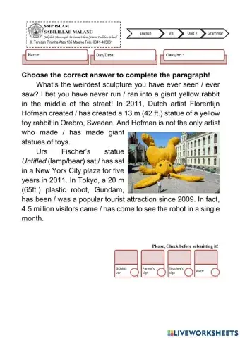 Simple Past vs Present Perfect