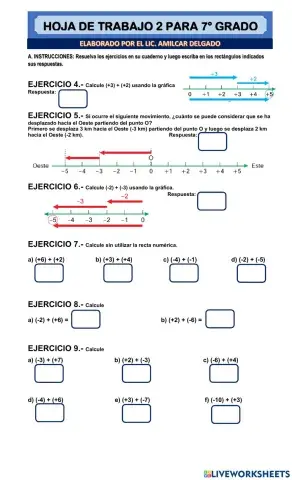 Numeros positivos y negativos 2
