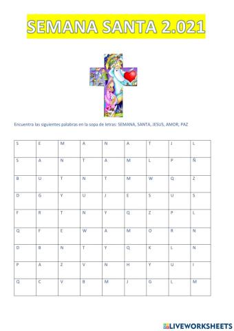 SEMANA SANTA INFANTIL 5 AÑOS
