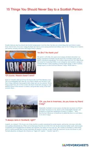 15 Things You Should Never Say to a Scottish Person