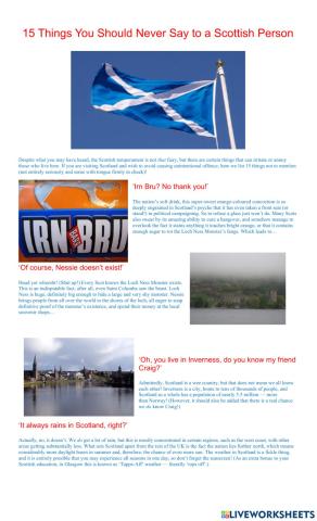 15 Things You Should Never Say to a Scottish Person