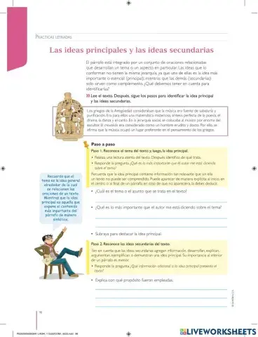 Las ideas principales y secundarias