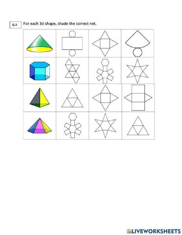 3D shapes nets