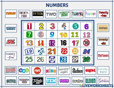 Numbers 1-30