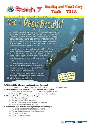 Spotlight 7 Task 7318