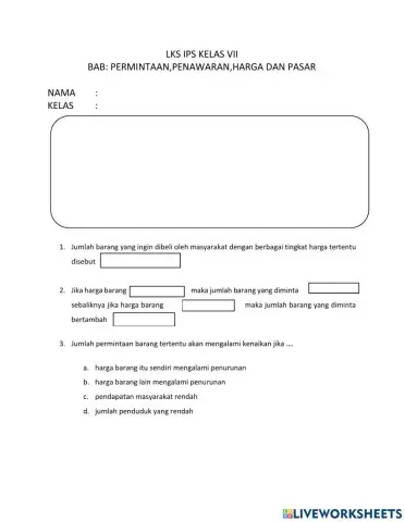 Permintaan,penawaran,harga dan pasar