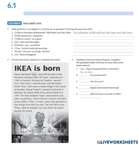 Was were wasn't weren't