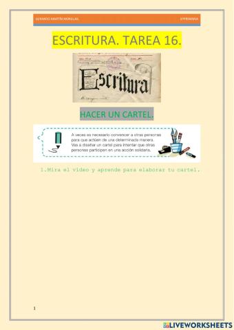 Escritura. Tarea 16.