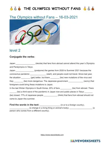 The Olympics without fans