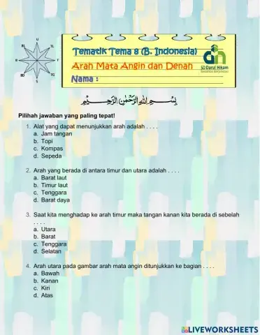 LKS Arah Mata Angin dan Denah