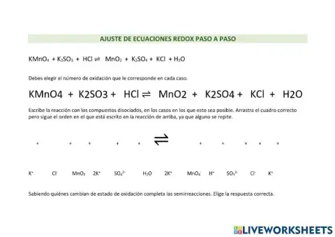 AJUSTE DE ECUACIONES REDOX