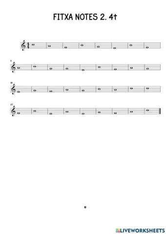 Escriu el nom de les notes