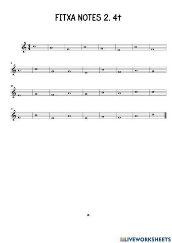 Escriu el nom de les notes