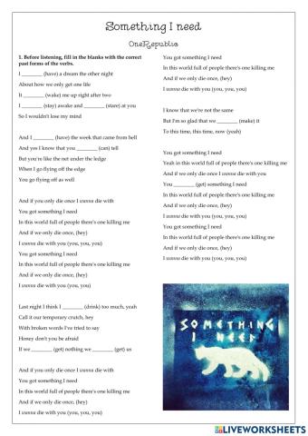 Something I need (OneRepublic)